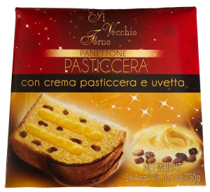 Panettone con Crema Pastelera y Uvas